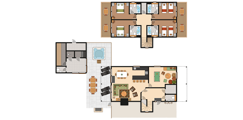 4 bedroom exclusive lodge floor plan 