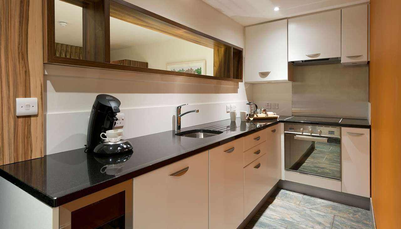Kitchen area in self-catering apartment