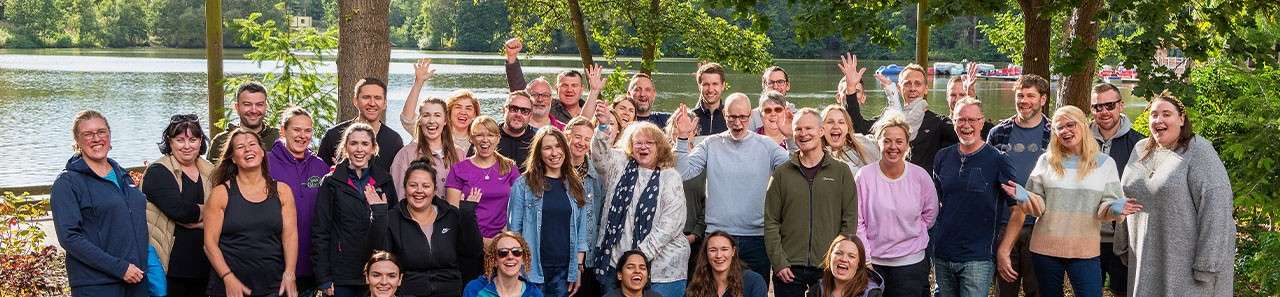Boots delegates in a kayak.