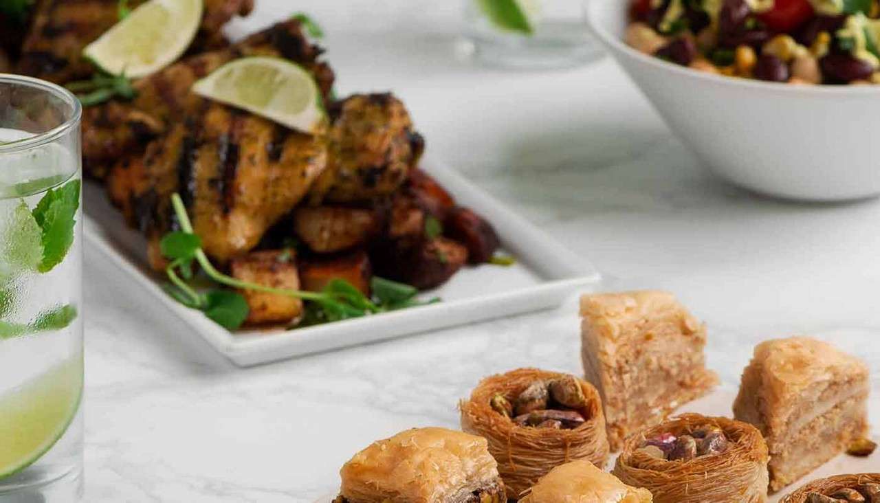 Selection of dishes from the buffet