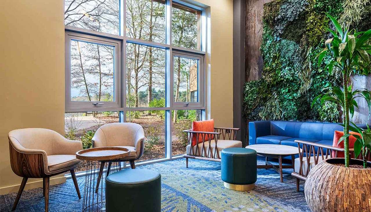 Seating area in reception.