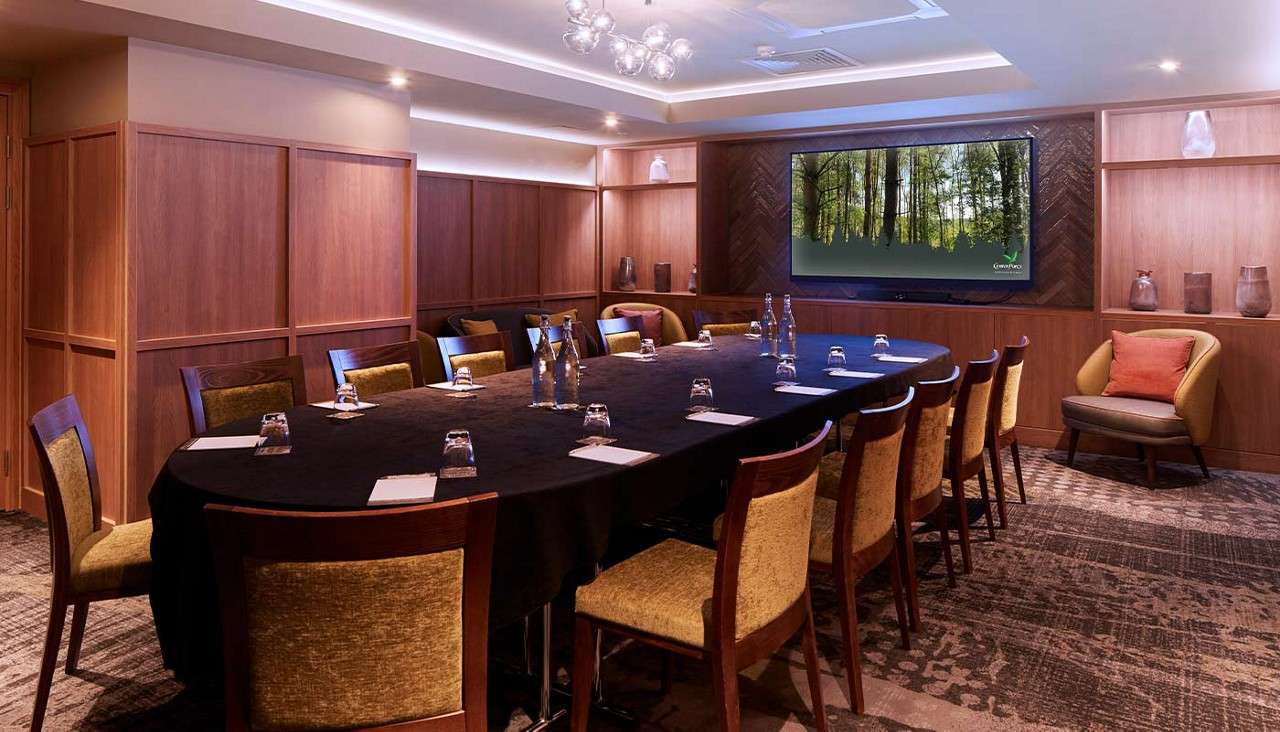 The refurbished Green Room set up boardroom style