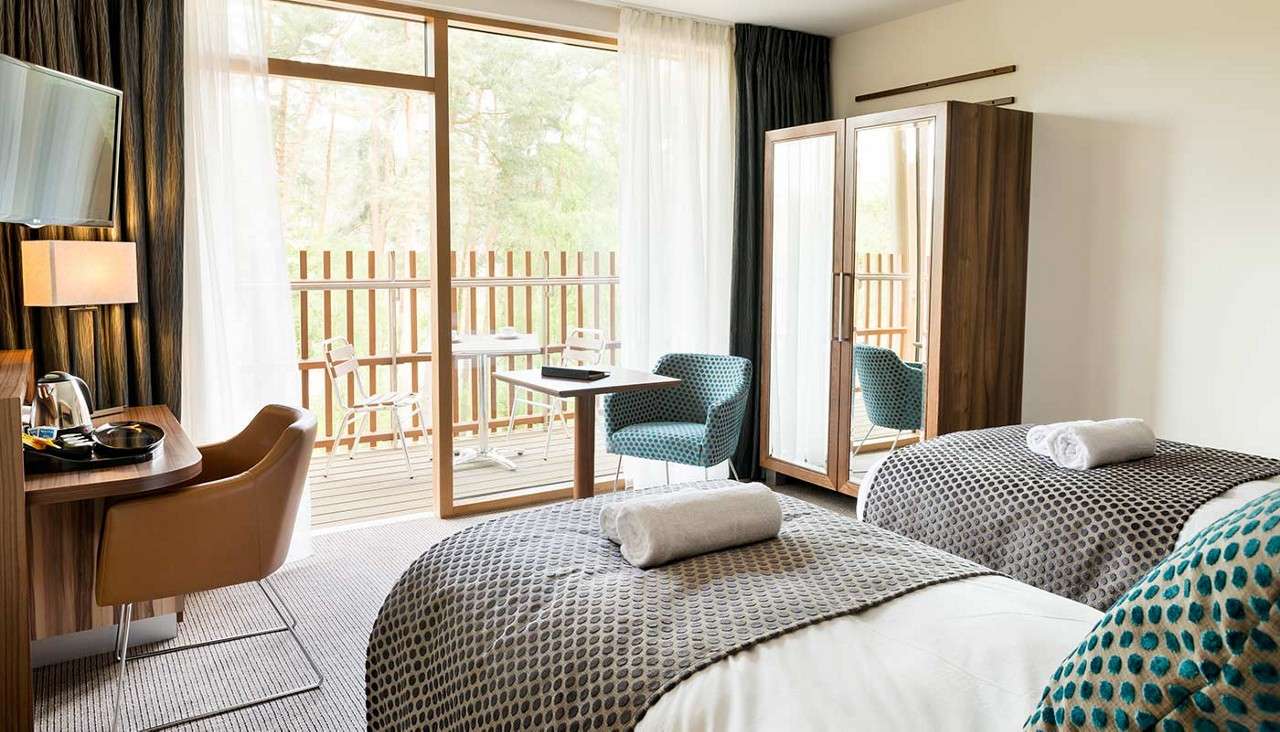 Twin bedroom in the hotel