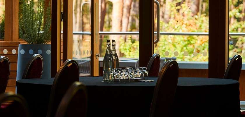 The beautiful forest view from the windows at The Venue, Woburn Forest.