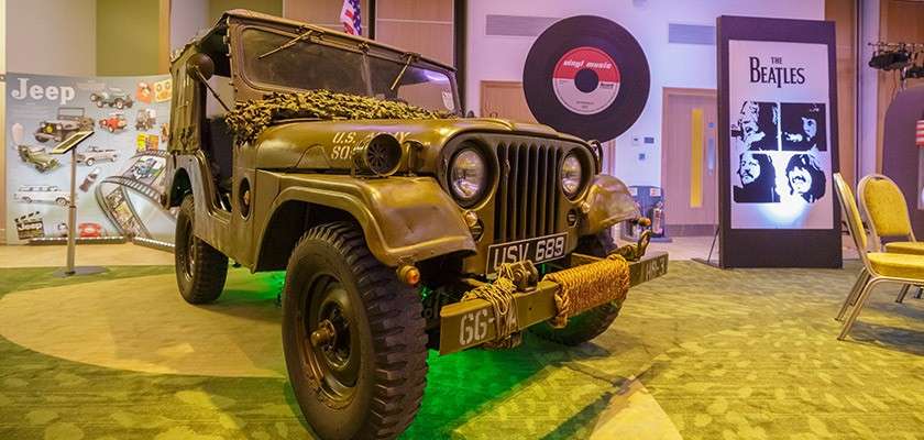 Jeep on an exhibition stand